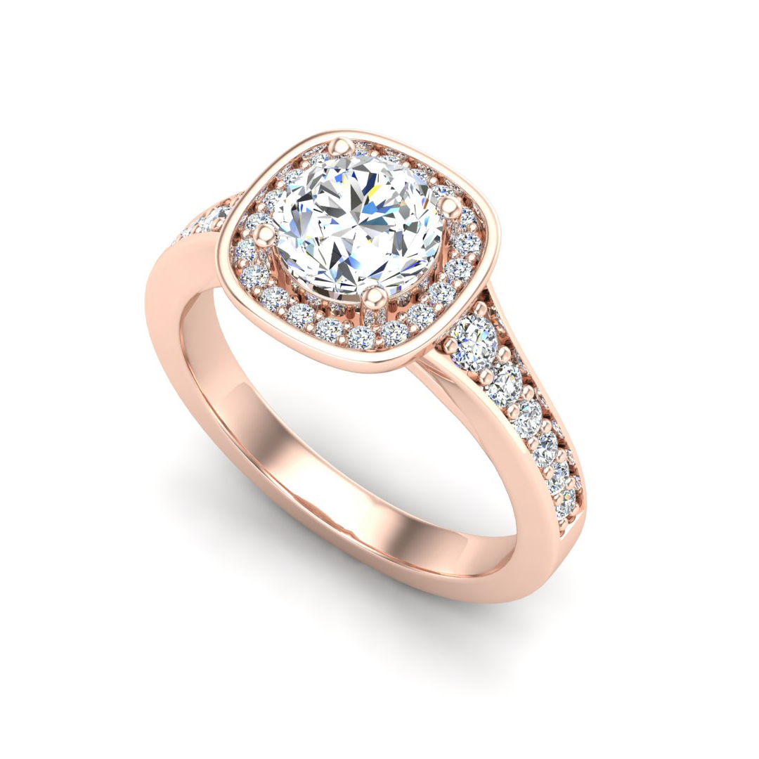 Amira Halo Engagement Ring